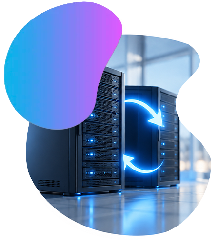 Hot standby con replicación en tiempo real asegurando continuidad.